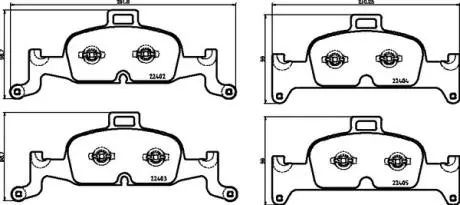 Тормозные колодки дисковые BREMBO P85 164