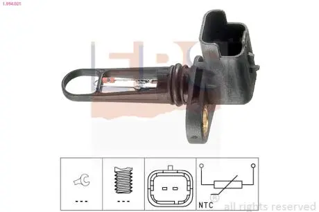 FORD Датчик температ.воздуха Fiesta,Focus,Mondeo,C-Max,Transit,Citroen Berlingo 08-, Jumpy,C1/2/3/4/5/8,C-Crosser,Jumper,Fiat Scudo,Peugeot 1.6/2.2HDI 03- Eps 1.994.021