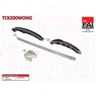 SEAT К-кт цепи ГРМ (цепь+ 2 шт. направляющие+ натяжитель) Ibiza 1.2 06-,Skoda Fabia 1.2 FAI TCK200WONG