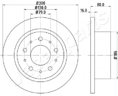 CITROEN Диск тормозн.задн.Jumper,Fiat Ducato,Peugeot Boxer 2.2/2.0HDI 06- JAPANPARTS DP-0217