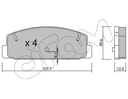 Гальмівні колодки зад. Mazda 323/626 94-04 (akebono) CIFAM 822-302-1