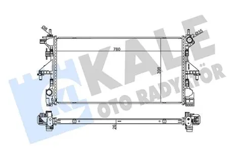 KALE CITROEN Радиатор охлаждения Jumper,Fiat Ducato,Peugeot Boxer 2.2/3.0HDI 06- KALE OTO RADYATOR 355660