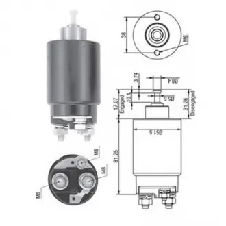 FORD Втягивающее реле MOTORCRAFT TRANSIT 2.5TD [940113050264] MAGNETI MARELLI AME0264