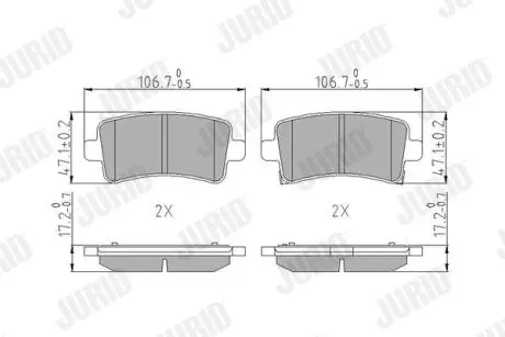 Гальмівні колодки зад. Opel Insignia 08- (TRW) Jurid 573313J