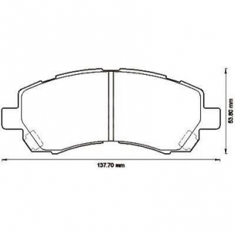 SUBARU Тормозные колодки передн.Subaru Impreza,Legacy 89-00 Jurid 572566J (фото 1)