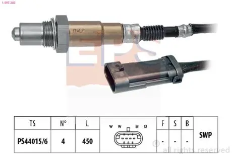 Лямбда-зонд (4 конт.) RENAULT Kangoo, Clio, Megane, Laguna Eps 1.997.282