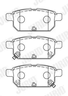 Гальмівні колодки зад. Baleno 16-/Swift 10-/Vitara 15- Jurid 573384J