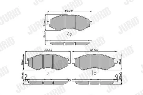 Колодки гальм. DAEWOO LANOS 1.6 16V, NUBIRA, LACETTI передн. Jurid 572407J