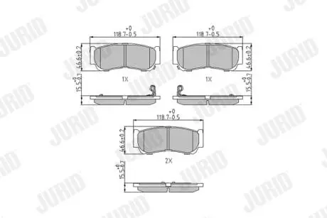 HYUNDAI Тормозные колодки задн.Santa Fe II 06- Jurid 572608J