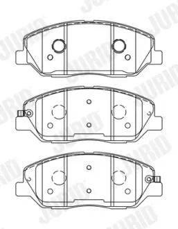Гальмівні колодки пер. Hyundai Santa FE 06- (mando) Jurid 572607J
