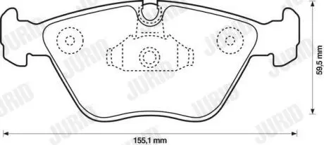 Гальмівні колодки пер. BMW 3 (E46) 97-07/X3 (E83) 03-11 (ATE) Jurid 571994J