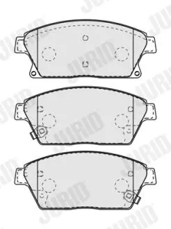 Гальмівні колодки пер. Zafira/Astra/Cruze/Volt 09- (Mando) Jurid 573325J