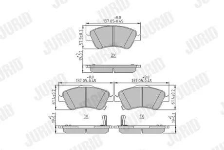 Гальмівні колодки пер. Auris 06-12 (Bosch) Jurid 572524J