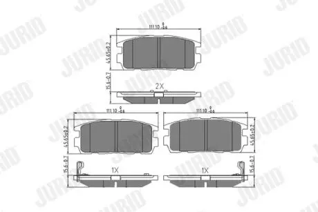 Гальмівні колодки зад. Captiva 06- (Mando) Jurid 573386J