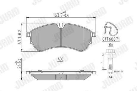 Гальмівні колодки пер. Crafter 16- (CBI) Jurid 573831J