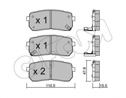 Комплект тормозных колодок CIFAM 822-786-0