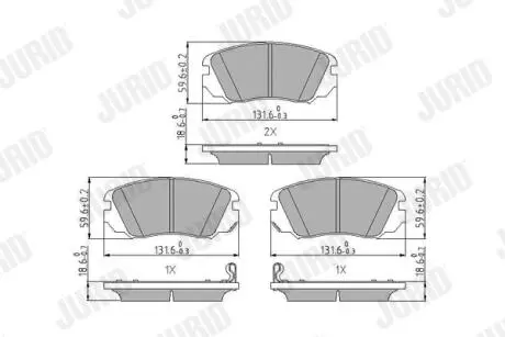 Тормозные кол. пер. Opel Insignia 08- Jurid 573269J