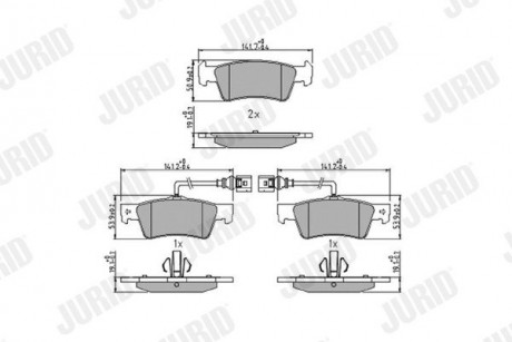 VW Тормозные колодки задн.Touareg 02- Jurid 573301J