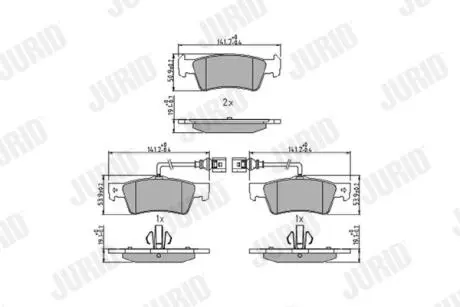 VW Тормозные колодки задн.Touareg 02- Jurid 573301J