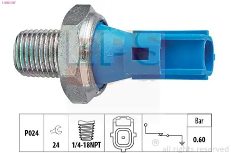 FORD Датчик давления масла Transit 99- Eps 1.800.147