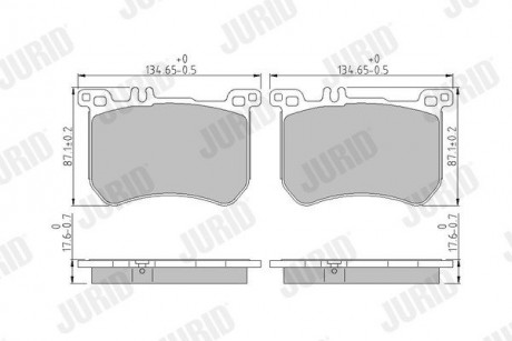 DB Тормозные колодки передн.W222 13- Jurid 573797J