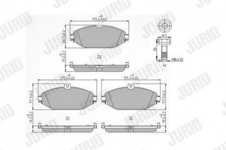 DB Колодки торм. передние W205/W213 Jurid 573692J