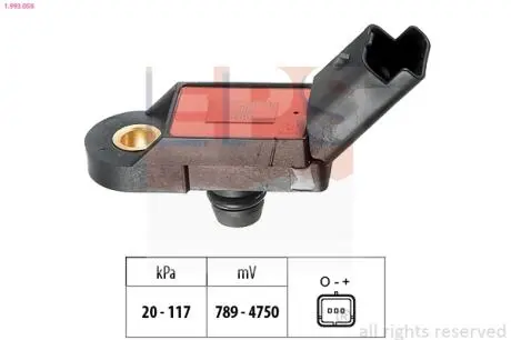 CITROEN Датчик давления FIAT Eps 1.993.056