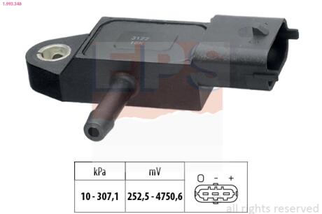 FORD Датчик давления Transit 2,4TDCi 06- Eps 1.993.348 (фото 1)