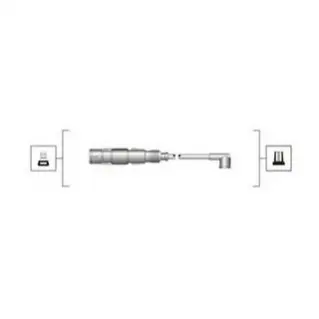 Комплект высоковольтных проводов AUDI A3, VW GOLF IV [941319170025] MAGNETI MARELLI MSQ0025 (фото 1)