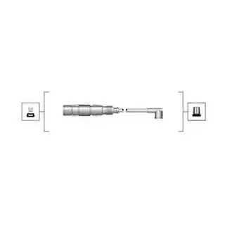Комплект высоковольтных проводов AUDI A3, VW GOLF IV [941319170025] MAGNETI MARELLI MSQ0025