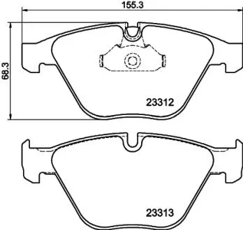 Комплект тормозных колодок HELLA 8DB 355 015-391