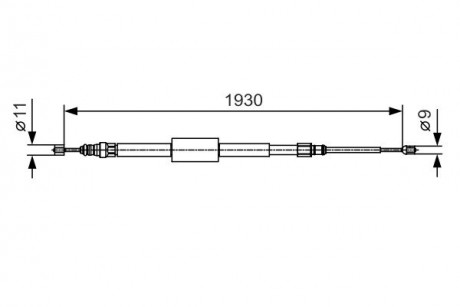 Трос ручного тормоза BOSCH 1987482011