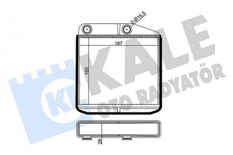 Радиатор отопителя Fiat Doblo, Punto/Opel Corsa D (06-) KALE OTO RADYAT KALE OTO RADYATOR 346850