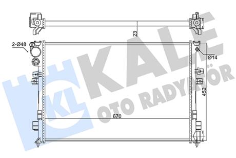 Радиатор охлаждения Citroen Jumpy KALE OTO RADYATOR 347220