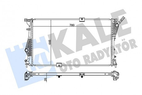 Радиатор охлаждения Opel VIVaro, Renault Trafic II KALE OTO RADYATOR 347250 (фото 1)