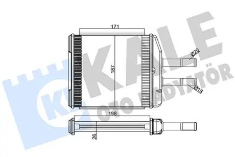 KALE DAEWOO Радиатор отопления Evanda,Chevrolet Epica KALE OTO RADYATOR 347345