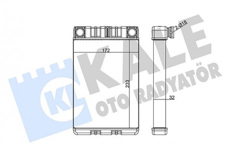 Радиатор отопителя MB C-Class KALE OTO RADYATOR 346625