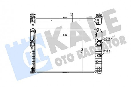 KALE DB Радиатор охлаждения W211 280/420CDI 02- KALE OTO RADYATOR 347275