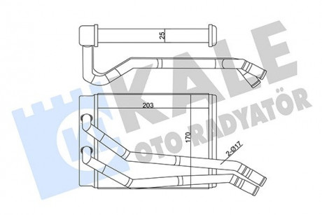 Радиатор отопителя Hyundai Santa Fe I KALE OTO RADYATOR 346555