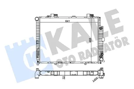 KALE DB Радиатор охлаждения W210 2.9TD 96- KALE OTO RADYATOR 361600
