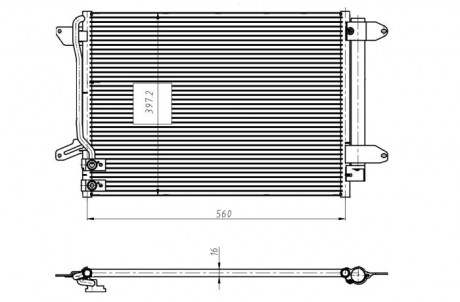 Конденсатор кондиционера VOLKSWAGEN JETTA IV (10-) 2.0 FSi (выр-во) NRF 350507