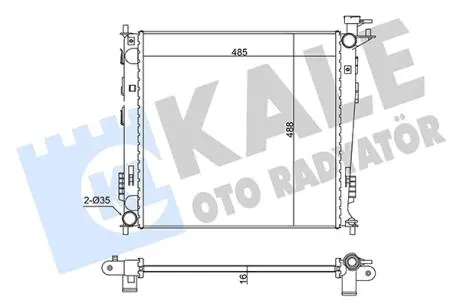 KALE HYUNDAI Радиатор охлаждения ix35,Kia Sportage 1.7/2.0CRDi 10- KALE OTO RADYATOR 341960
