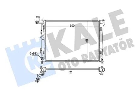 Радиатор охлаждения Hyundai İ30, Elentra - Kia Ceed, Ceed Sw, Pro Ceed Radiator KALE OTO RADYATOR 341980
