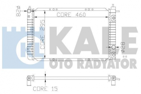 KALE DAEWOO Радиатор охлаждения Matiz 0.8 98- (АКПП) KALE OTO RADYATOR 342260 (фото 1)