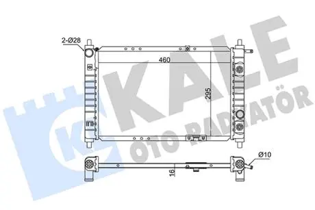 KALE DAEWOO Радиатор охлаждения Matiz 0.8 98- (АКПП) KALE OTO RADYATOR 342260
