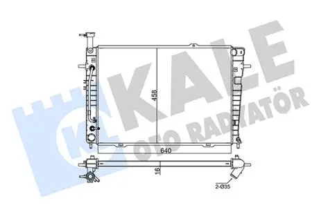 Радіатор охолодження Sportage 2.0, 2.7 (04-) АКПП KALE OTO RADYATOR 347850