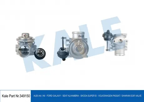 Клапан EGR Audi A4, A6, Ford Galaxy, Seat Alhambra KALE OTO RADYATOR 349150 (фото 1)