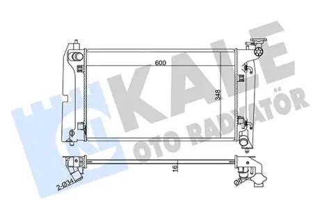 KALE TOYOTA Радиатор охлаждения с АКПП Avensis,Corolla 1.4/1.8 01- KALE OTO RADYATOR 366800
