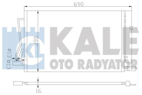 KALE FORD Радиатор охлаждения Fiesta V,Fusion,Mazda 2 1.25/1.6 01- KALE OTO RADYATOR 349600 (фото 1)