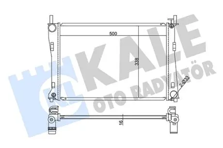 KALE FORD Радиатор охлаждения Fiesta V,Fusion,Mazda 2 1.25/1.6 01- KALE OTO RADYATOR 349600